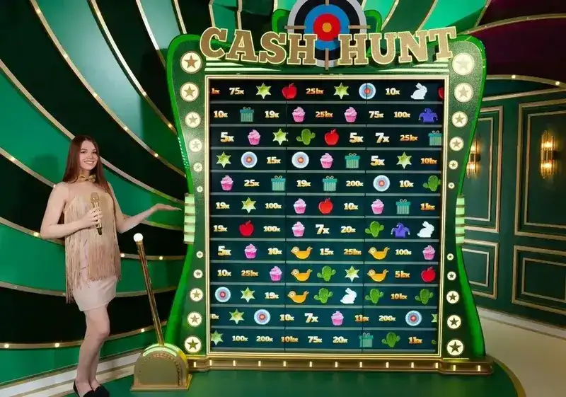 Cash Hunt Crazy Time — 108-target grid with crosshair